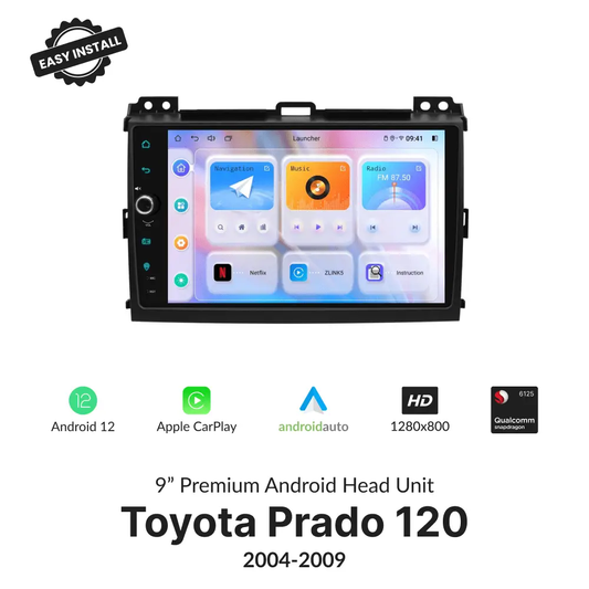 Toyota Prado 120 2004-2009 — Premium 9" Carplay & Android Auto Head Unit - Car Tech Studio