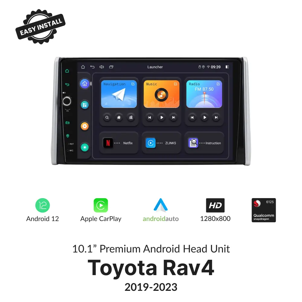 Toyota Rav4 2019-2023 — Premium 10.1” Carplay & Android Auto Head Unit - Car Tech Studio