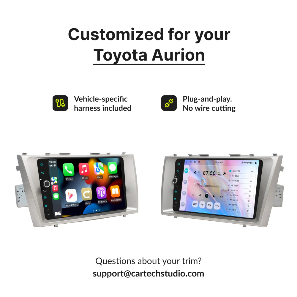 Toyota Aurion 2007-2011 — Premium 9” CarPlay & Android Auto Head Unit 2007