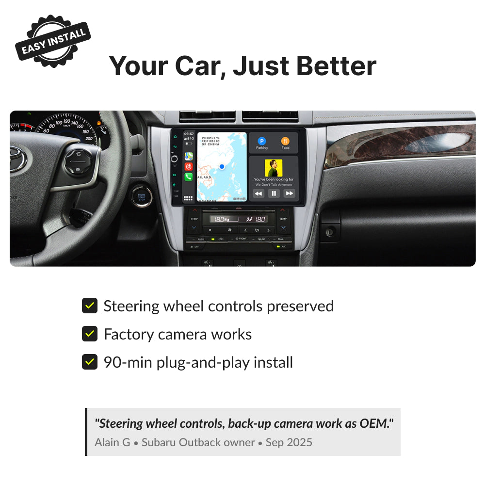 Toyota Aurion 2015-2018 — Premium 10.1” CarPlay & Android Auto Head Unit 2015