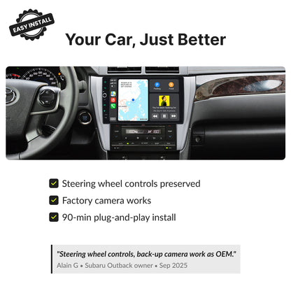 Toyota Aurion 2015-2018 — Premium 10.1” CarPlay & Android Auto Head Unit 2015