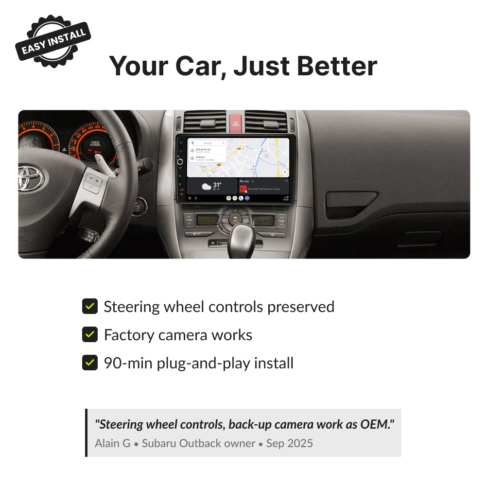 Toyota Auris 2006-2012 — Premium 10.1" CarPlay & Android Auto Head Unit 2006