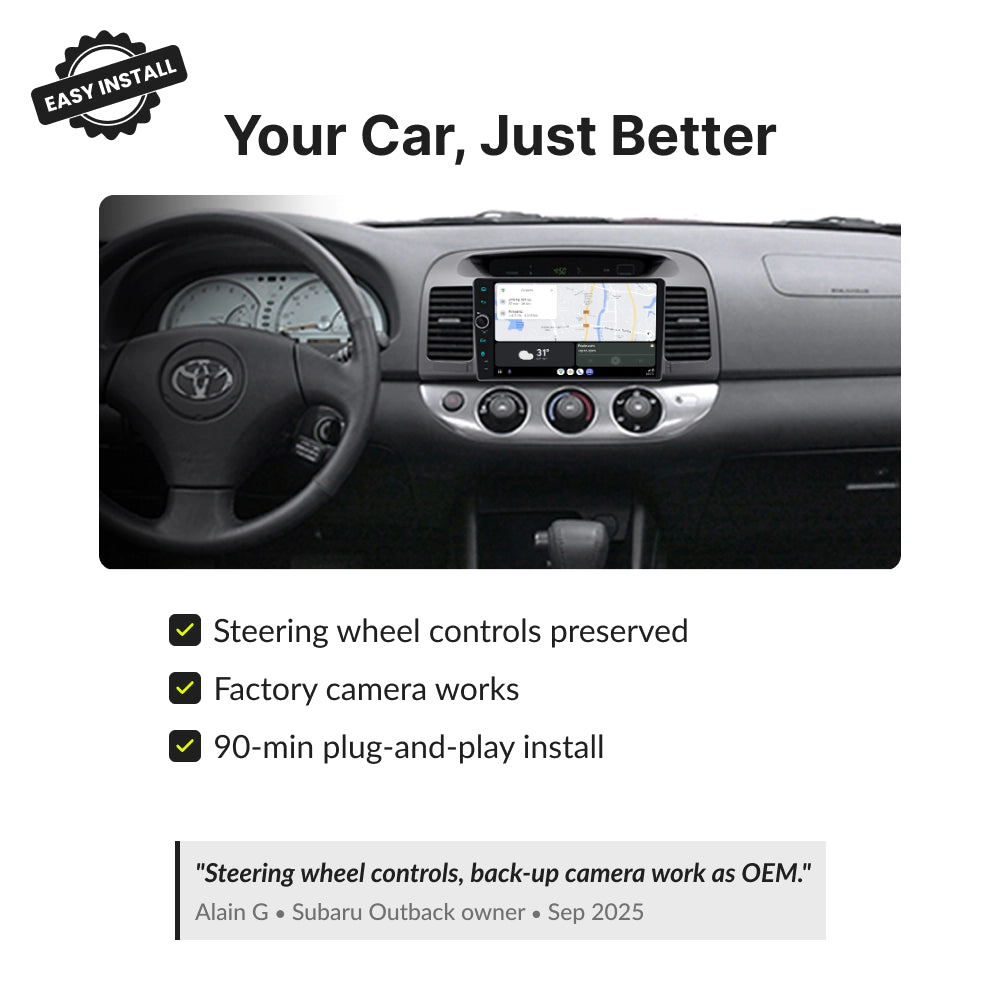 Toyota Camry 2001-2006 — Premium 9” CarPlay & Android Auto Head Unit 2001