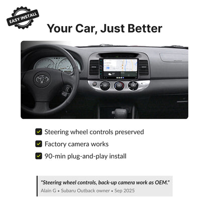 Toyota Camry 2001-2006 — Premium 9” CarPlay & Android Auto Head Unit 2001