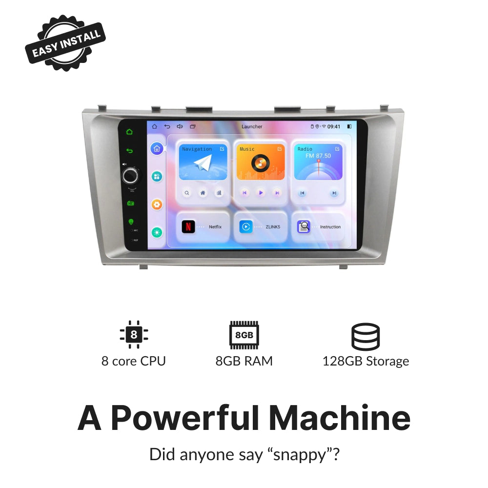 Toyota Camry 2007-2011 — Premium 9” CarPlay & Android Auto Head Unit 2007