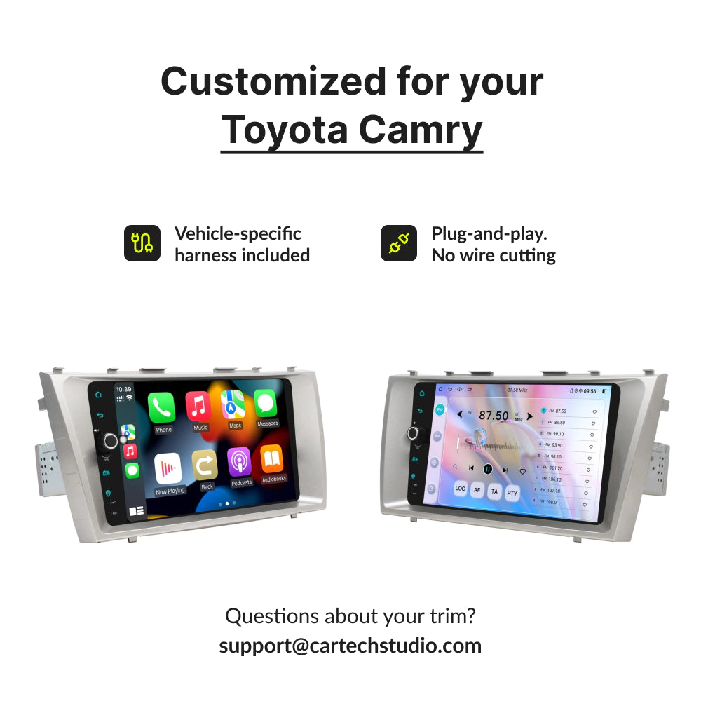Toyota Camry 2007-2011 — Premium 9” CarPlay & Android Auto Head Unit 2007