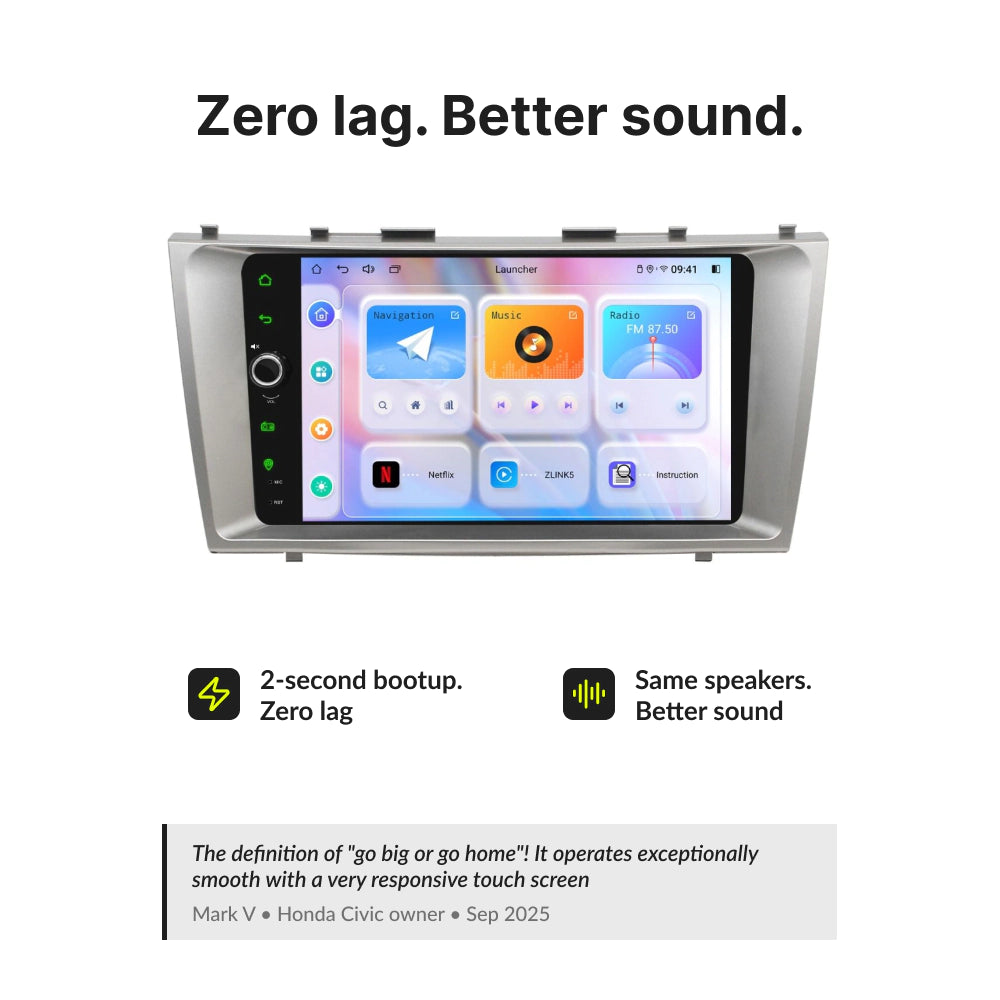 Toyota Camry 2007-2011 — Premium 9” CarPlay & Android Auto Head Unit 2007
