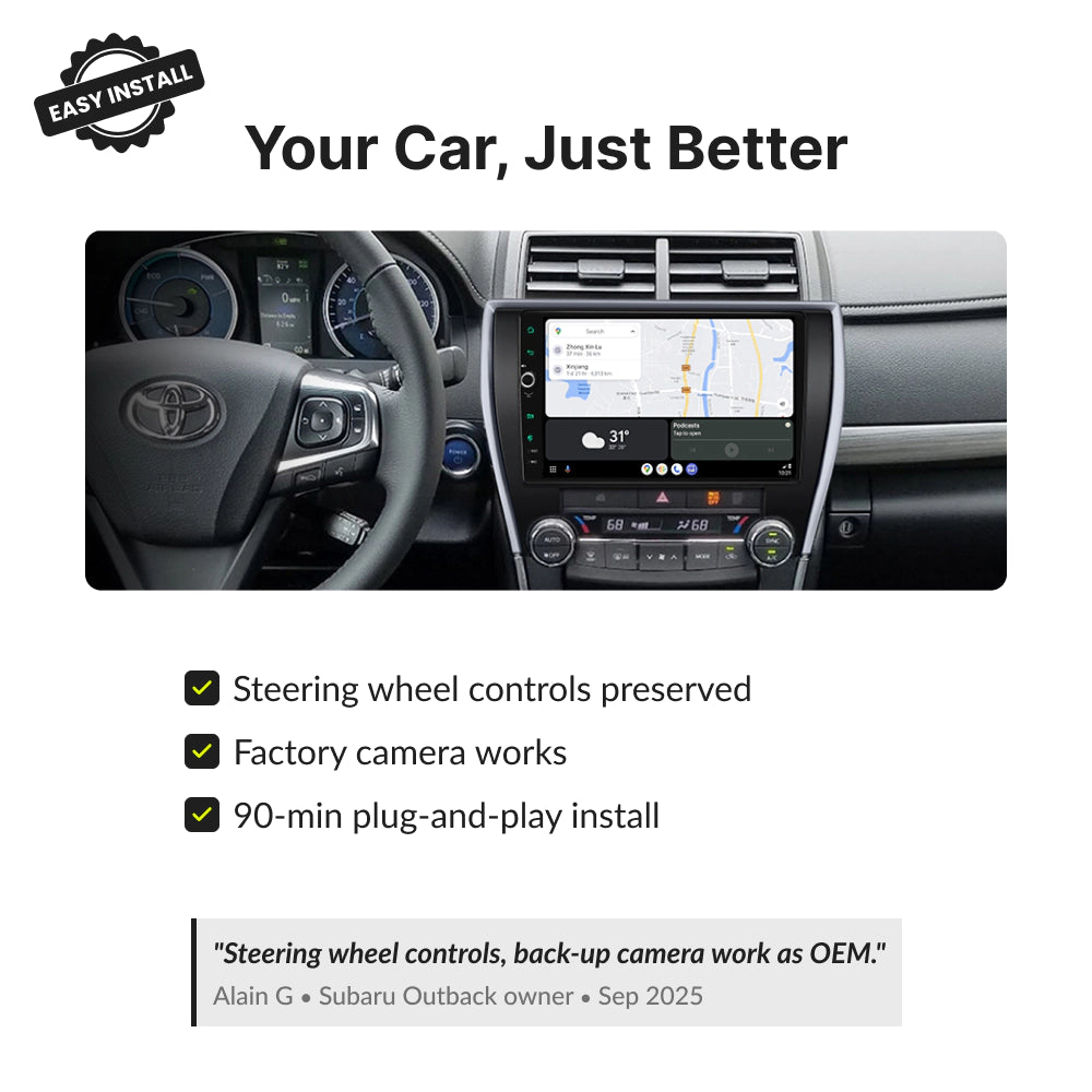 Toyota Camry 2015-2017 (US Version) — Premium 10.1” CarPlay & Android Auto Head Unit 2015