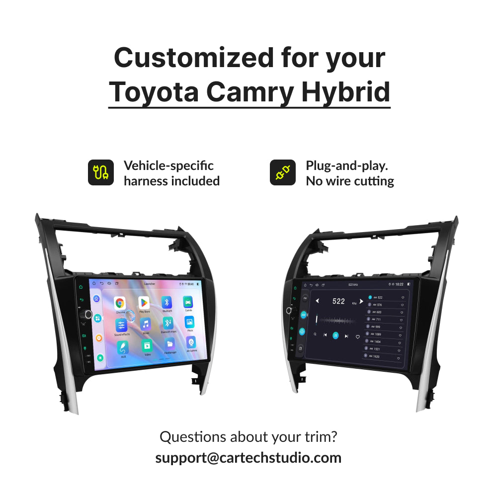 Toyota Camry Hybrid 2012-2014 — Premium 10.1” CarPlay & Android Auto Head Unit 2012
