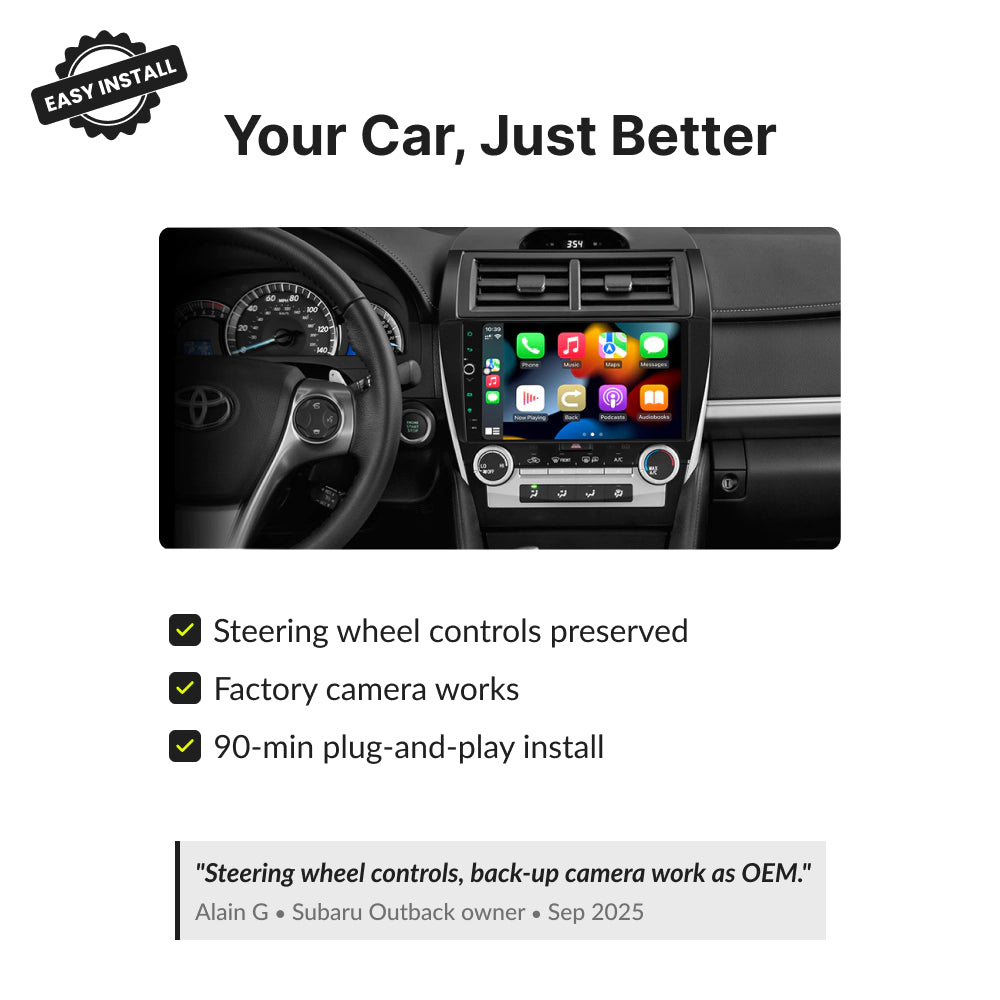 Toyota Camry Hybrid 2012-2014 — Premium 10.1” CarPlay & Android Auto Head Unit 2012