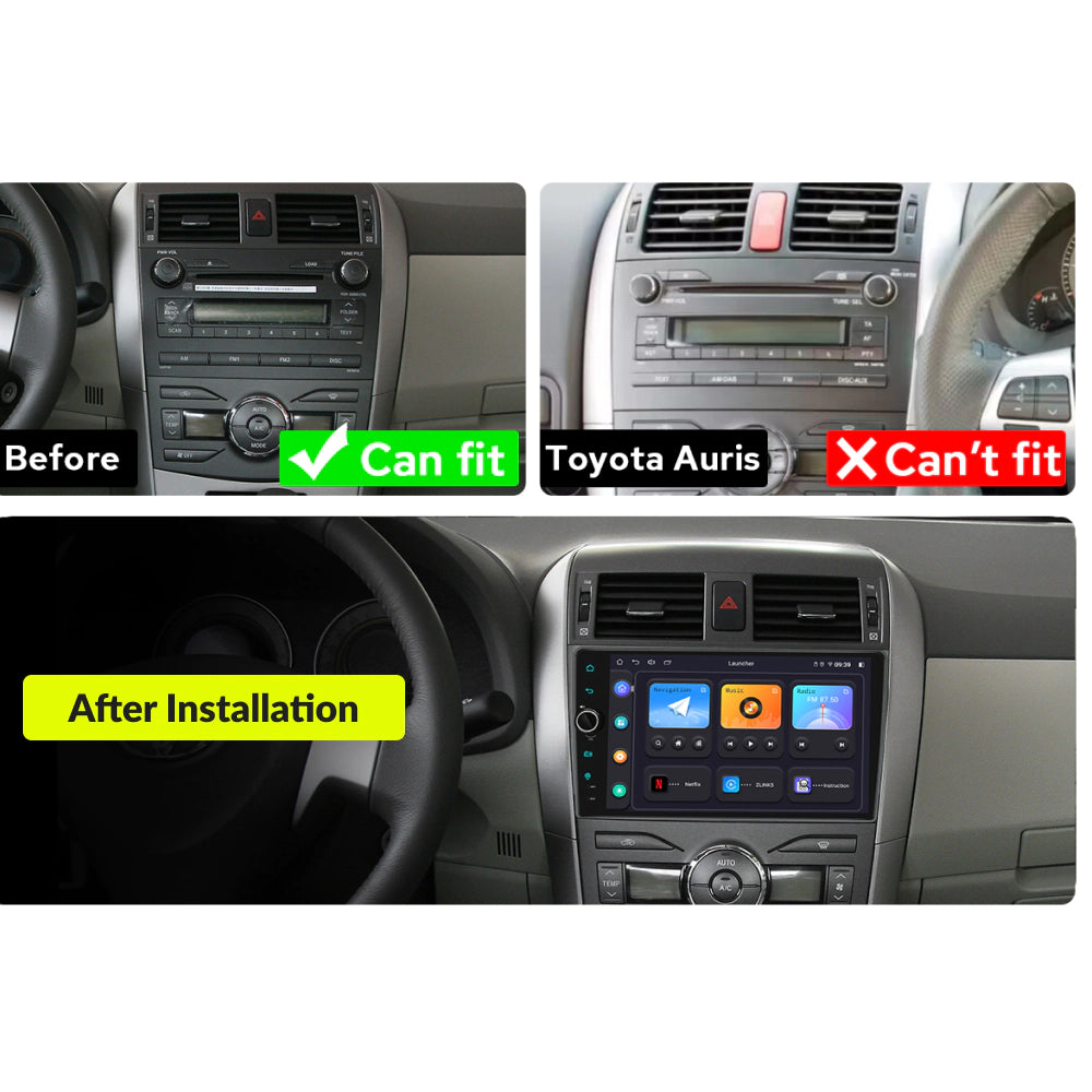 Toyota Corolla 2008-2013 — Premium 9” CarPlay & Android Auto Head Unit 2008