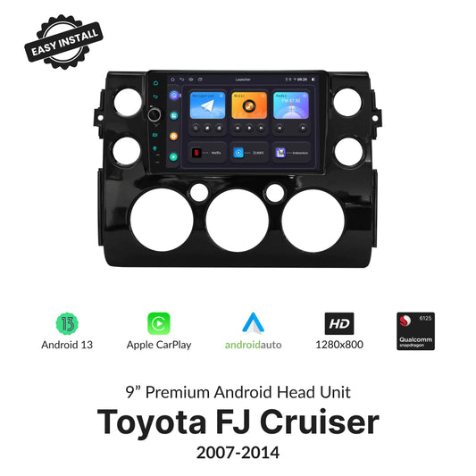 Toyota FJ Cruiser 2007-2014 — Premium 9” CarPlay & Android Auto Head Unit Black / 2007