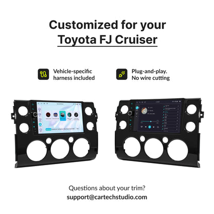 Toyota FJ Cruiser 2007-2014 — Premium 9” CarPlay & Android Auto Head Unit Black / 2007