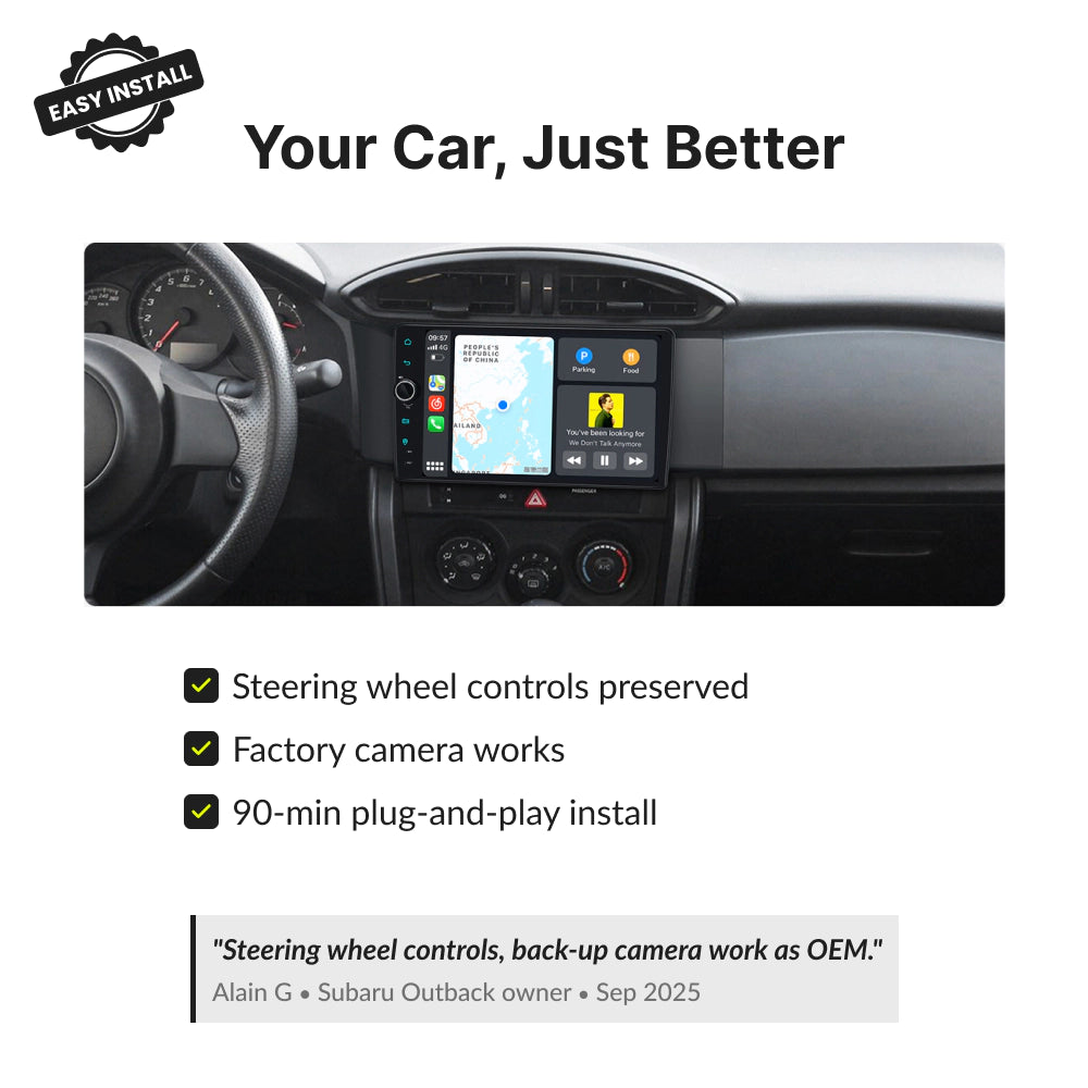 Toyota GT86 2012-2017 — Premium 9” CarPlay & Android Auto Head Unit 2012