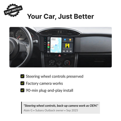 Toyota GT86 2012-2017 — Premium 9” CarPlay & Android Auto Head Unit 2012