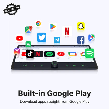 Built-in Google Play on 12.3” Android Head Unit for Toyota GT86 2012-2021 allows direct app downloads like Netflix, Spotify, and YouTube.