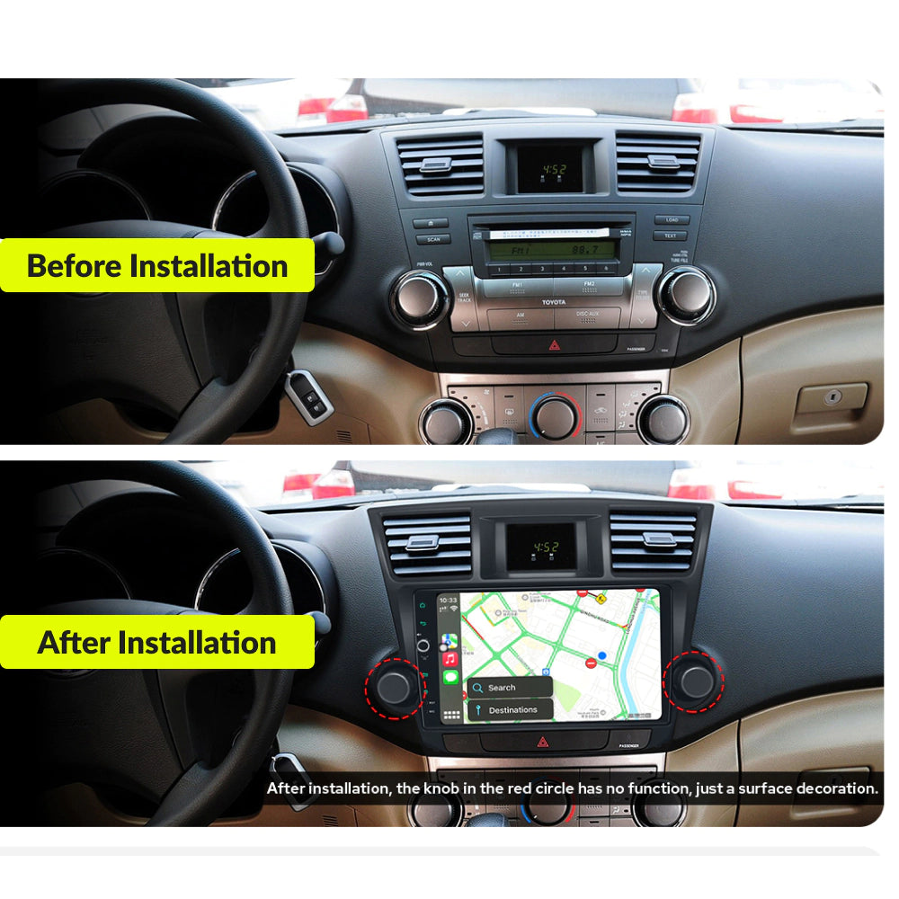 Toyota Highlander 2008-2013 — Premium 10.1” CarPlay & Android Auto Head Unit 2008