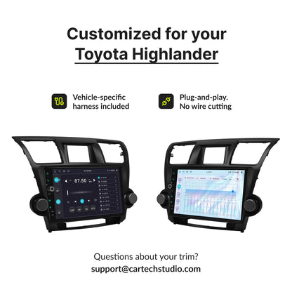 Toyota Highlander 2008-2013 — Premium 10.1” CarPlay & Android Auto Head Unit 2008
