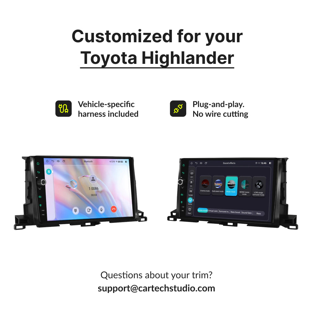 Toyota Highlander 2014-2018 — Premium 10.1” CarPlay & Android Auto Head Unit 2014