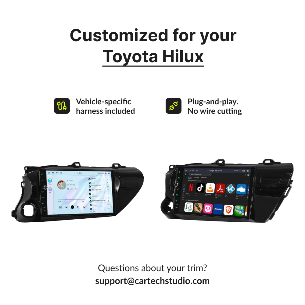 Toyota Hilux 2016-2021 — Premium 10.1” CarPlay & Android Auto Head Unit 2016