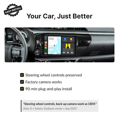 Toyota Hilux 2016-2021 — Premium 10.1” CarPlay & Android Auto Head Unit 2016