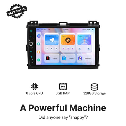 Toyota Prado 120 2004-2009 — Premium 9" CarPlay & Android Auto Head Unit 2004