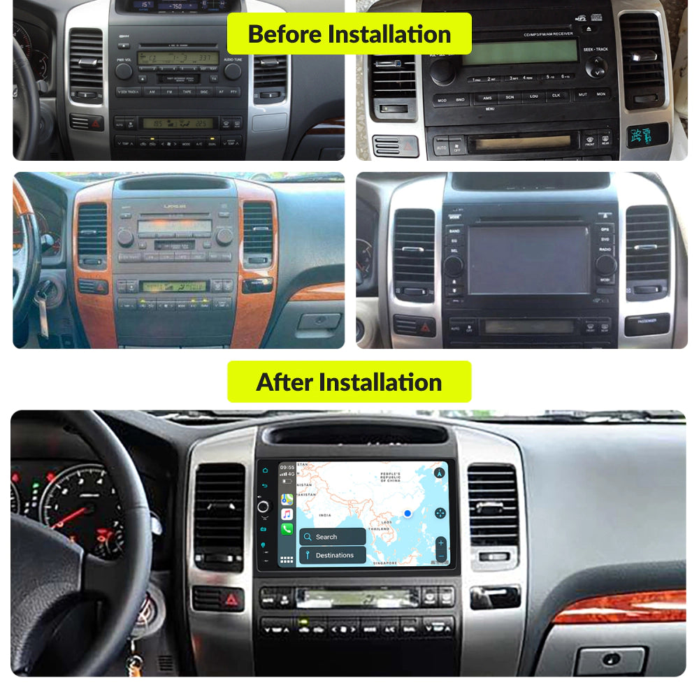 Toyota Prado 120 2004-2009 — Premium 9" CarPlay & Android Auto Head Unit 2004