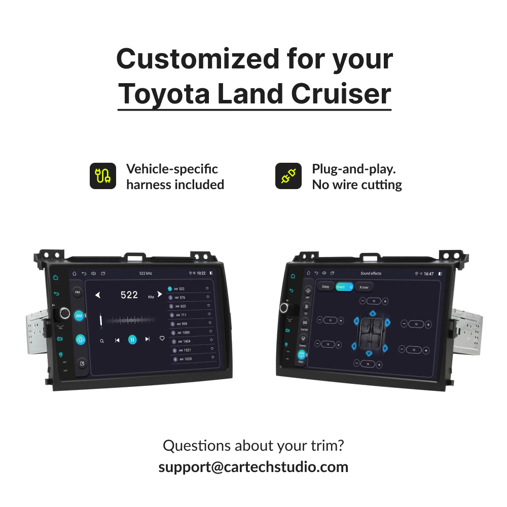 Toyota Prado 120 2004-2009 — Premium 9" CarPlay & Android Auto Head Unit 2004