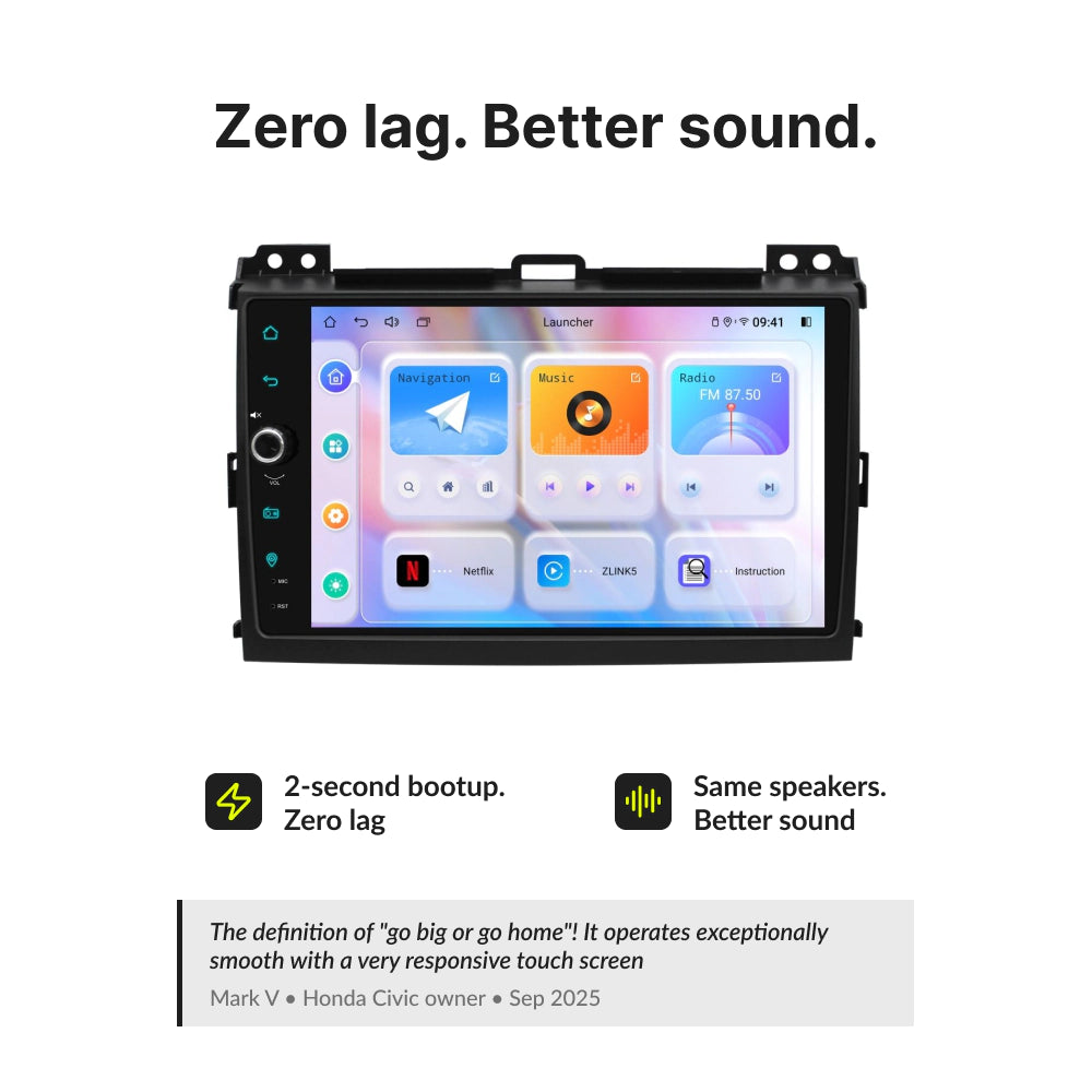 Toyota Prado 120 2004-2009 — Premium 9" CarPlay & Android Auto Head Unit 2004