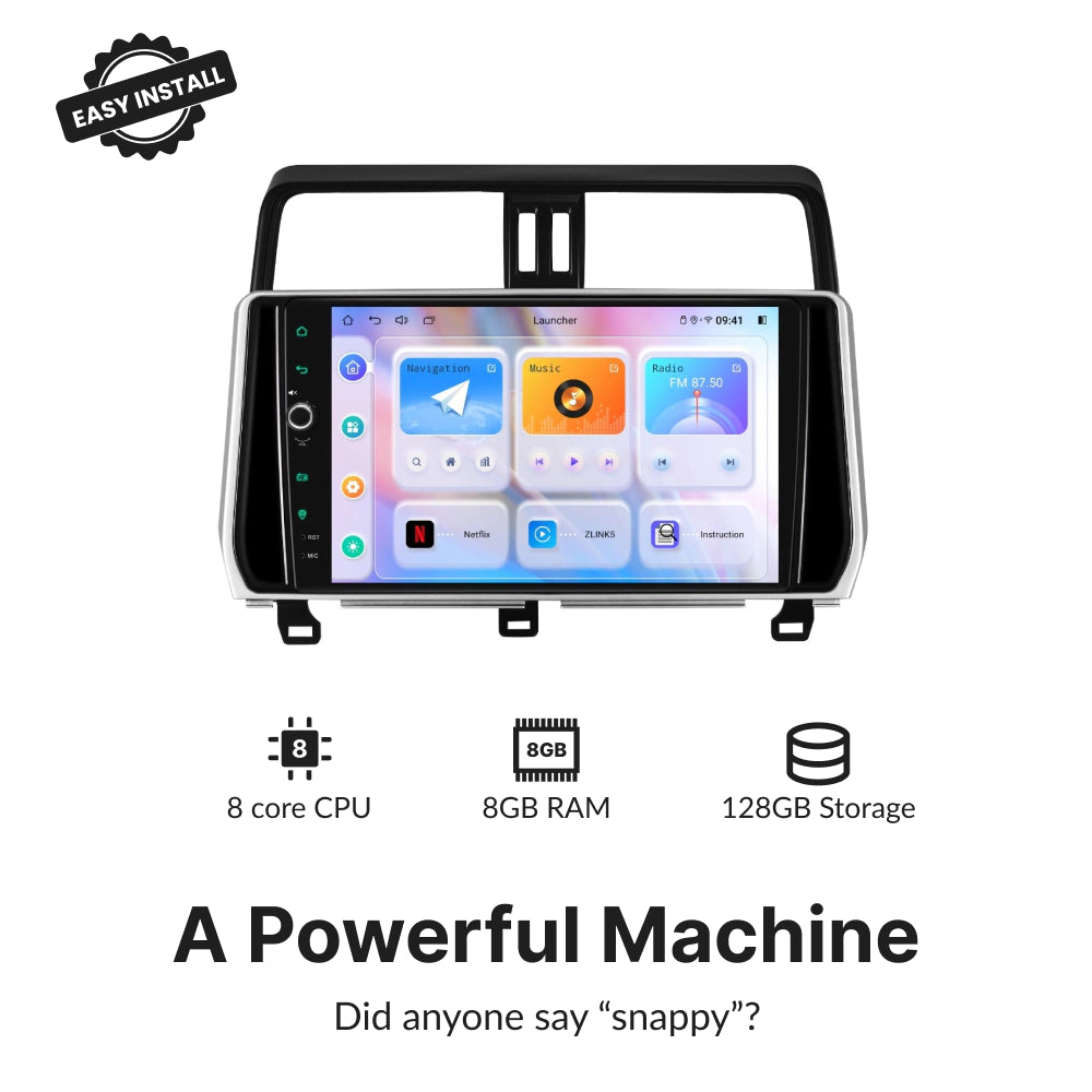 Toyota Prado 150 2018-2019 — Premium 10.1" CarPlay & Android Auto Head Unit 2018