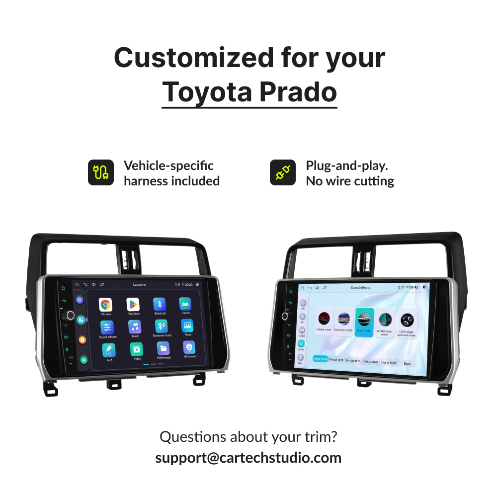 Toyota Prado 150 2018-2019 — Premium 10.1" CarPlay & Android Auto Head Unit 2018