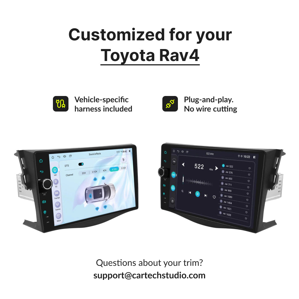 Toyota Rav4 2006-2012 — Premium 9” CarPlay & Android Auto Head Unit 2006