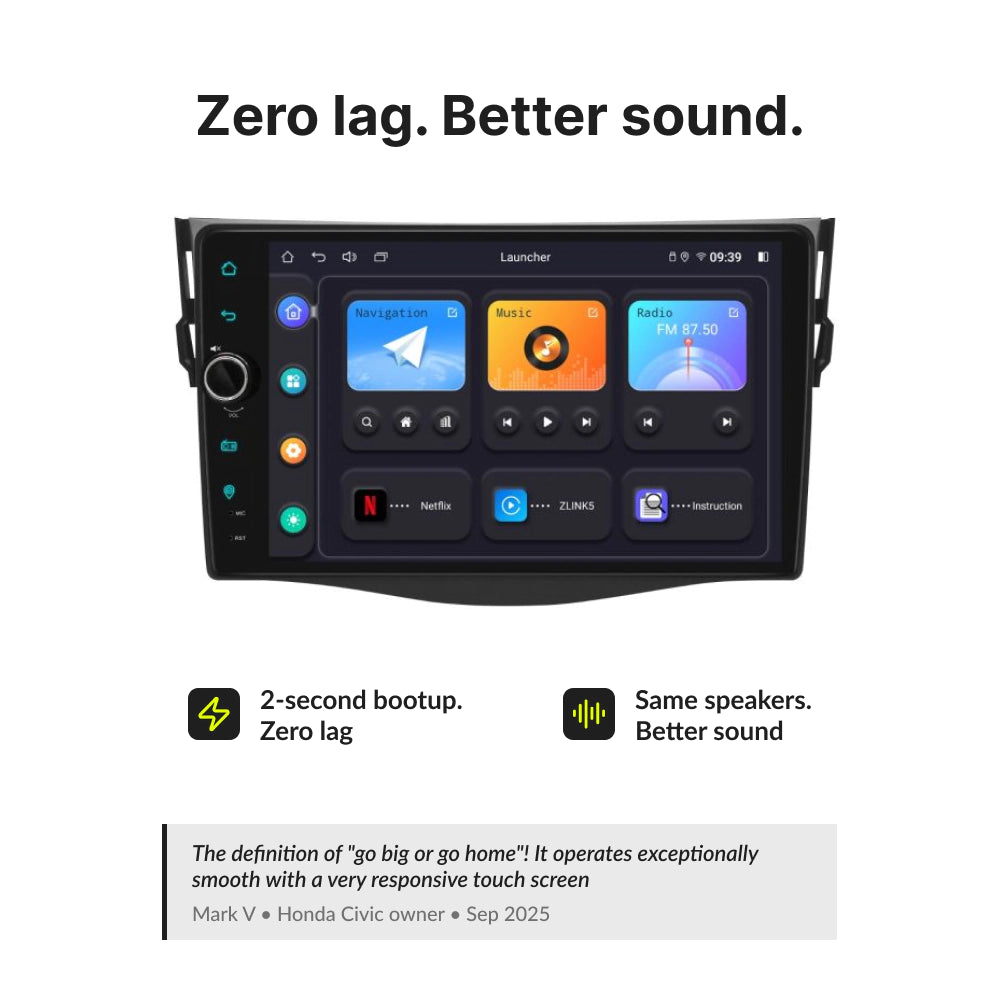 Toyota Rav4 2006-2012 — Premium 9” CarPlay & Android Auto Head Unit 2006