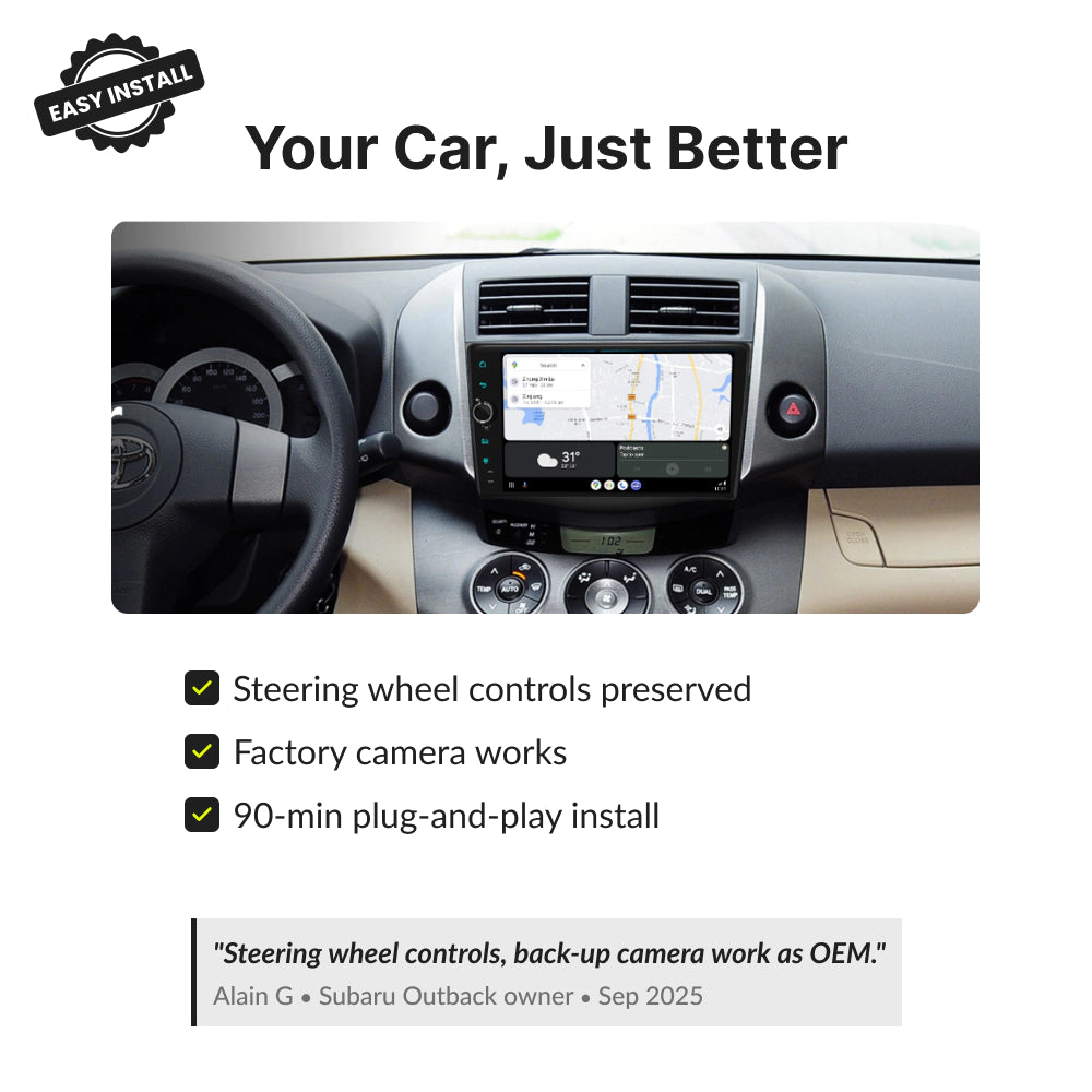 Toyota Rav4 2006-2012 — Premium 9” CarPlay & Android Auto Head Unit 2006