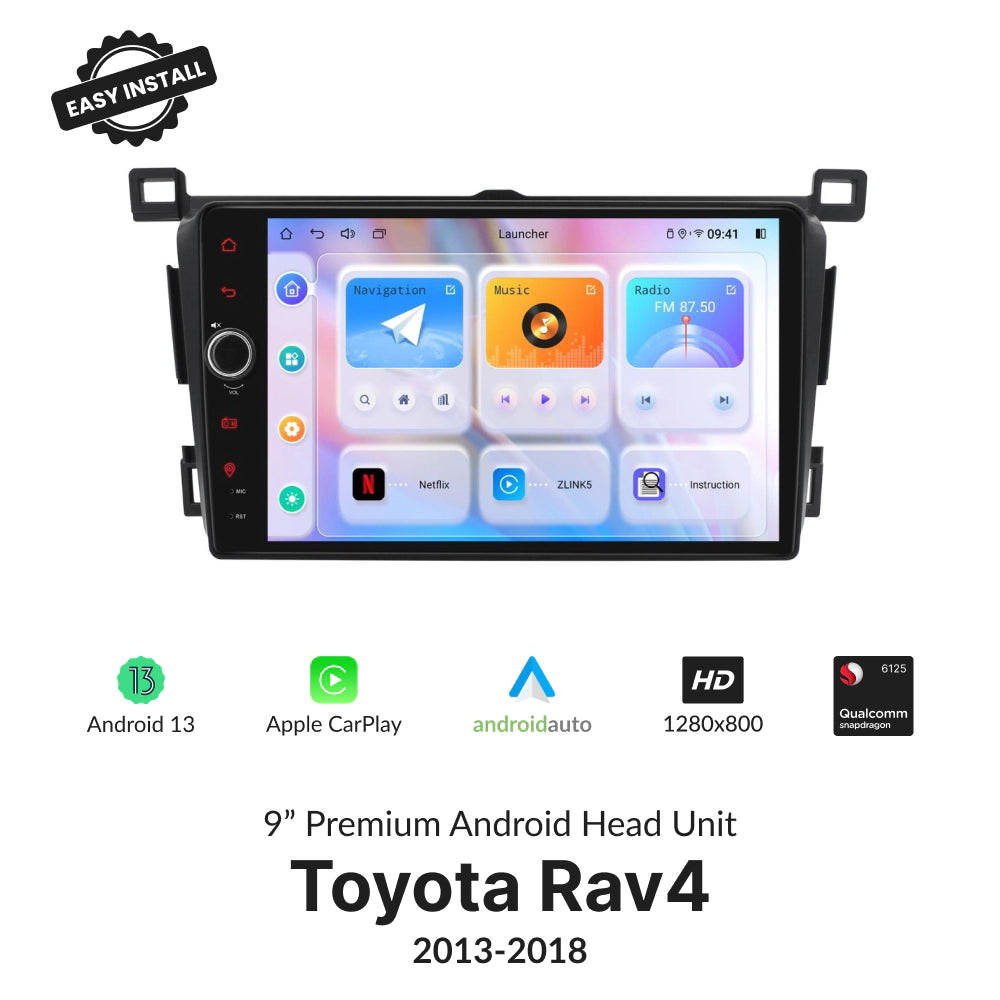 Toyota Rav4 2013-2018 — Premium 9” CarPlay & Android Auto Head Unit 2013