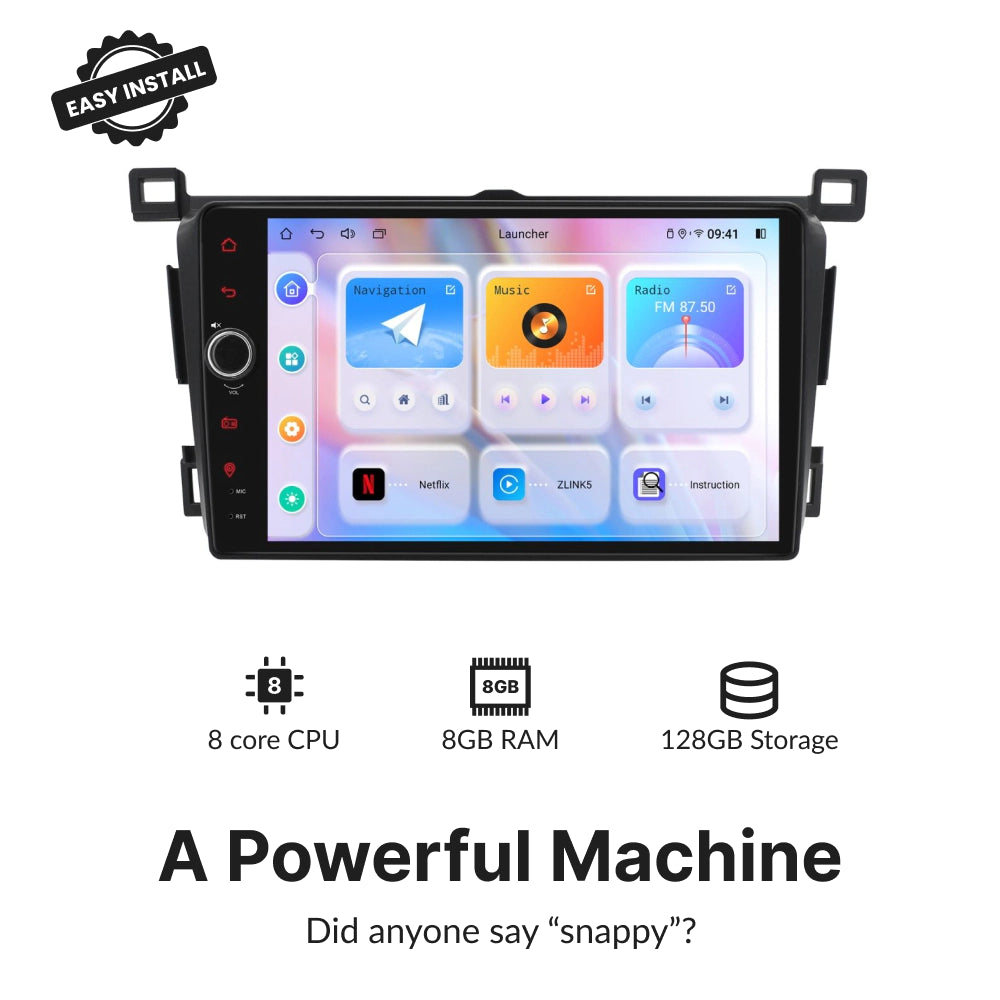 Toyota Rav4 2013-2018 — Premium 9” CarPlay & Android Auto Head Unit 2013