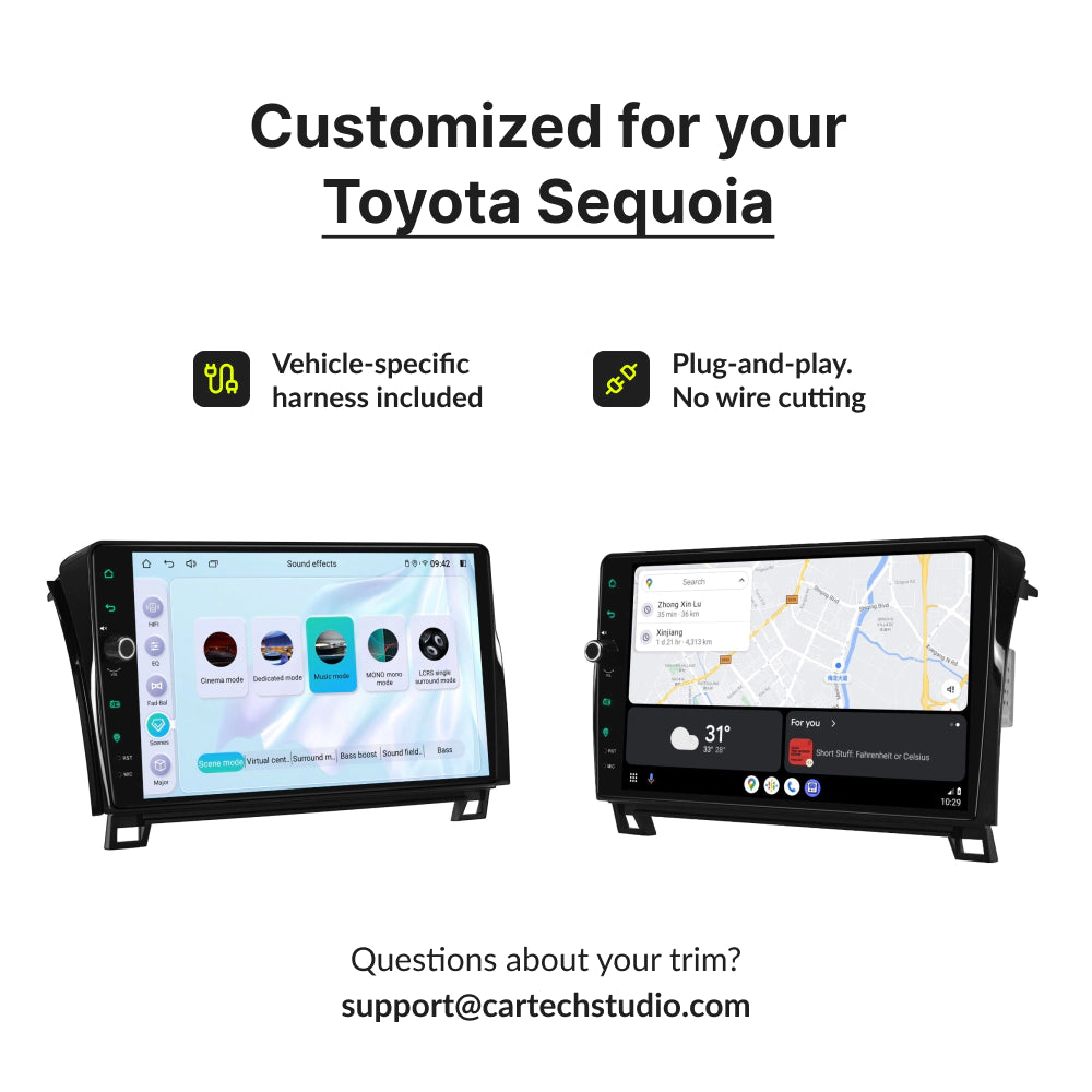 Toyota Sequoia 2008-2022 — Premium 10.1” CarPlay & Android Auto Head Unit 2008