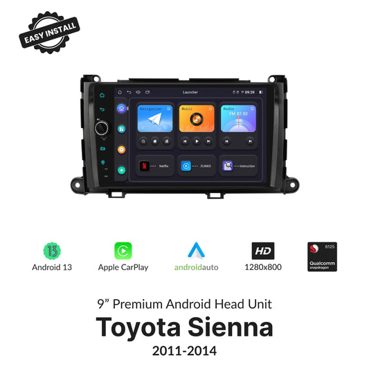 Toyota Sienna 2011-2014 — Premium 9” CarPlay & Android Auto Head Unit 2011