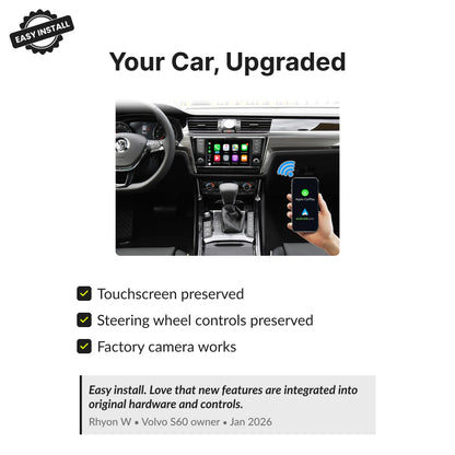 Volkswagen Phideon 2012-2018 — Wireless Apple CarPlay & Android Auto Module 2012