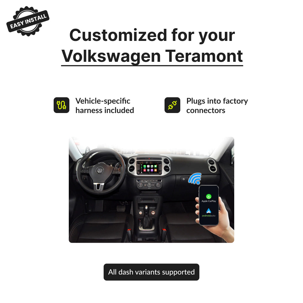 Volkswagen Teramont 2012-2018 — Wireless Apple CarPlay & Android Auto Module 2012