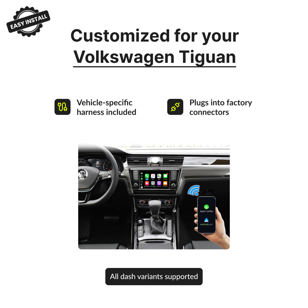 Volkswagen Tiguan 2012-2018 — Wireless Apple CarPlay & Android Auto Module 2012