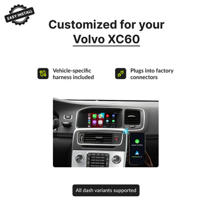 Volvo XC60 2014-2019 — Wireless Apple CarPlay & Android Auto Module 2014