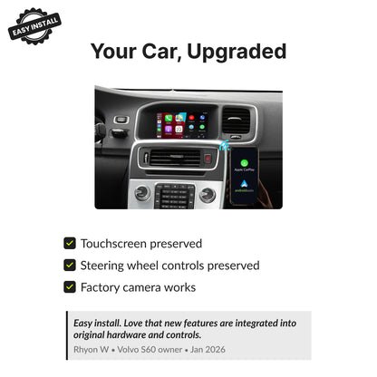 Volvo XC60 2014-2019 — Wireless Apple CarPlay & Android Auto Module 2014